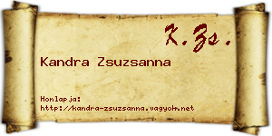 Kandra Zsuzsanna névjegykártya